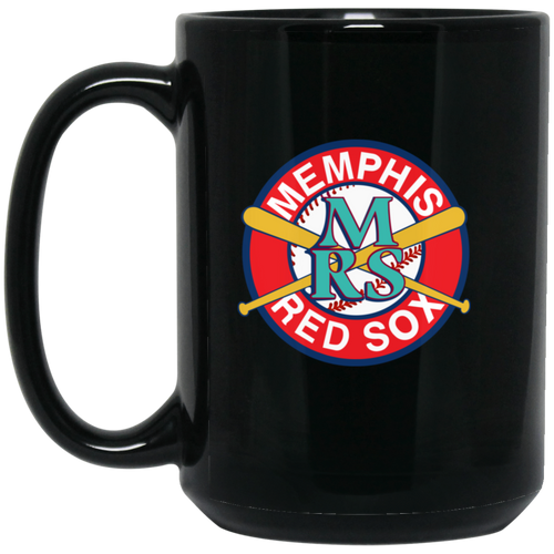 Memphis Red Sox Mug 15 oz. Black Glossy Ceramic Negro Leagues Baseball Team