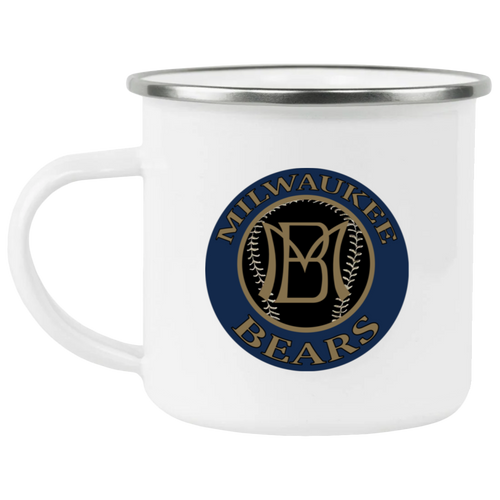 Milwaukee Bears Camping Mug 12 oz. Enamel A2 Negro Leagues Baseball Team