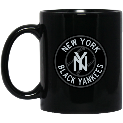 New York Black Yankees Mug 11 oz. Black Glossy Ceramic Negro Leagues Baseball Team