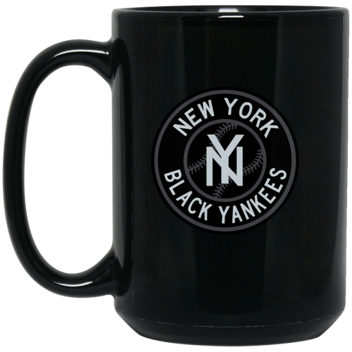 New York Black Yankees Mug 15 oz. Black Glossy Ceramic Negro Leagues Baseball Team