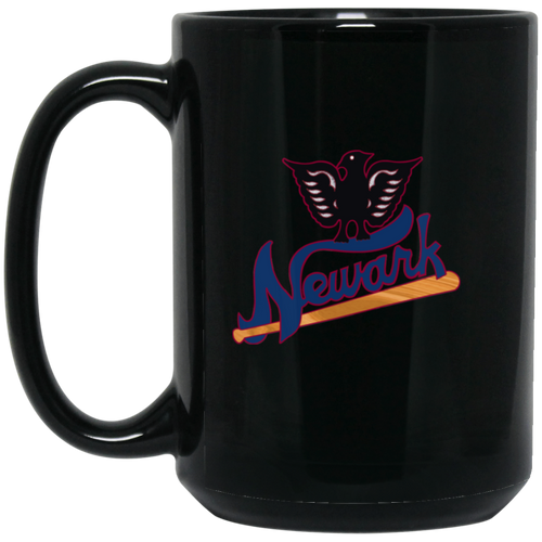 Newark Eagles Mug 15 oz. Black Glossy Ceramic Negro Leagues Baseball Team