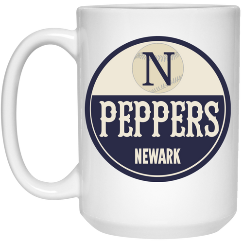 Newark Peppers Mug 15 oz. Glossy Ceramic Negro Leagues Baseball Team color White
