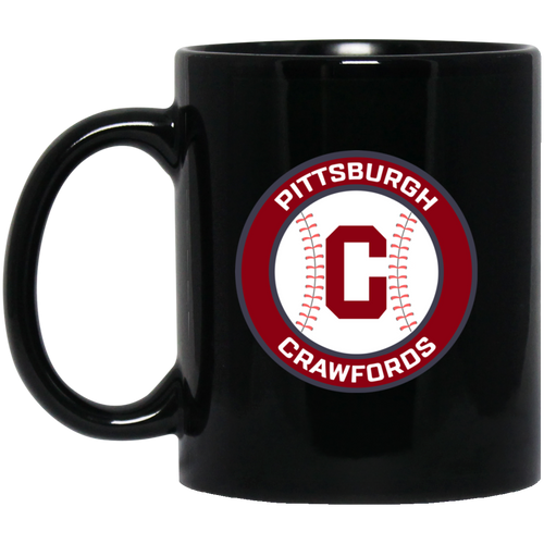 Pittsburgh Crawfords Mug 11 oz. Black Glossy Ceramic Negro Leagues Baseball Team
