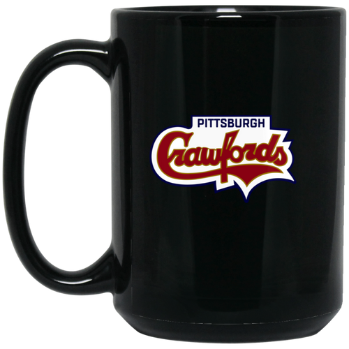 Pittsburgh Crawfords Mug 15 oz. Black Glossy Ceramic Negro Leagues Baseball Team
