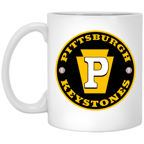 Pittsburgh Keystones Mug 11 oz. Ceramic Negro Leagues Baseball Team color White