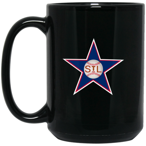 St. Louis Stars Mug 15 oz. Black Glossy Ceramic Negro Leagues Baseball Team