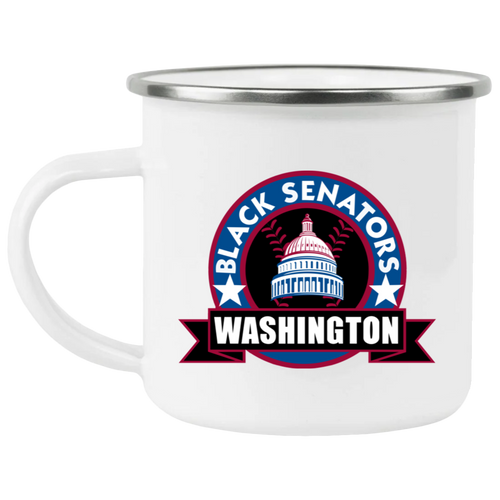 Washington Black Senators Camping Mug 12 oz. Enamel Negro Leagues Baseball Team