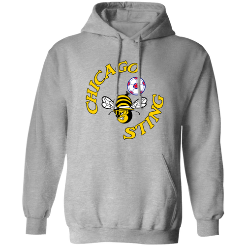 Chicago Sting Hoodie Pullover Classic NASL Soccer Team color Sport Gray