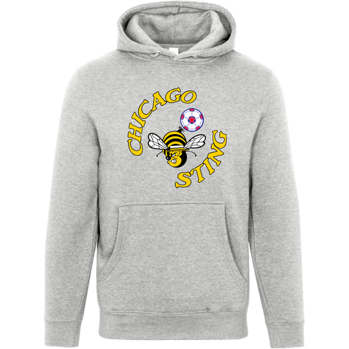 Chicago Sting Hoodie Pullover Premium NASL Soccer Team color Heather Gray