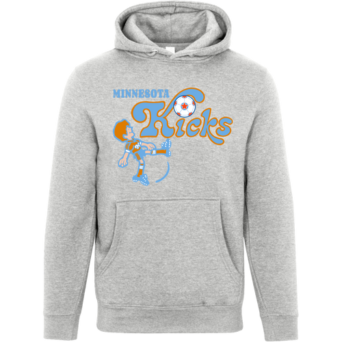 Minnesota Kicks Hoodie Pullover Premium NASL Soccer Team color Sport Gray