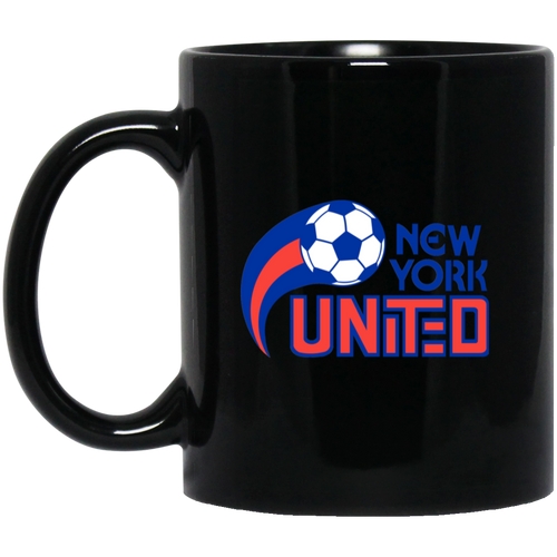 New York United Mug 11 oz. Black Ceramic ASL Soccer Team