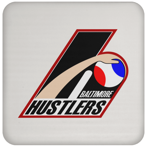 Baltimore Hustlers ABA Basketball Team Drink Coaster color White