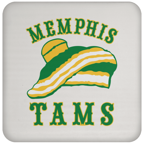 Memphis Tams ABA Basketball Team Drink Coaster color White