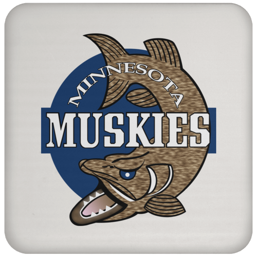 Minnesota Muskies ABA Basketball Team Drink Coaster color White