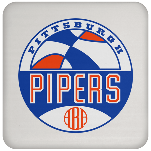 Pittsburgh Pipers ABA Basketball Team Drink Coaster color White