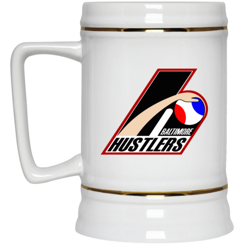 Baltimore Hustlers ABA 22 oz. Beer Stein American Basketball Association Team color White