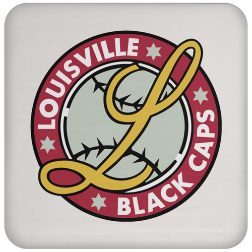 Louisville Black Caps Negro Leagues Baseball Drink Coaster color White