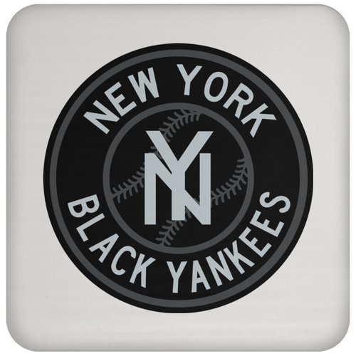 New York Black Yankees Negro Leagues Baseball Drink Coaster color White