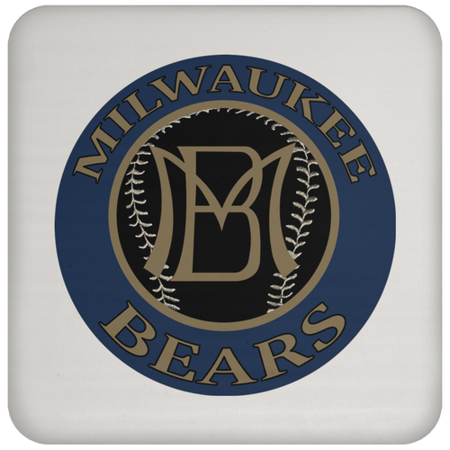 Milwaukee Bears Negro Leagues Baseball Drink Coaster color White