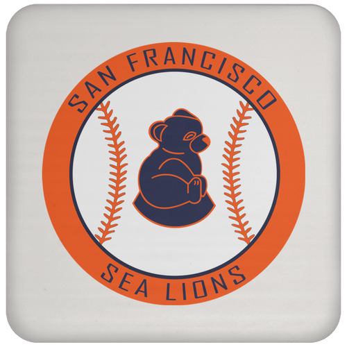 San Francisco Sea Lions Negro Leagues Baseball Drink Coaster color White