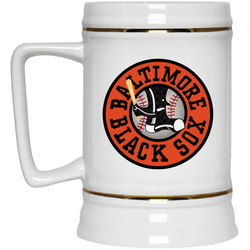 Indianapolis Clowns Beer Stein Mug Ceramic 22 Oz. Capacity Negro Leagues Baseball color White