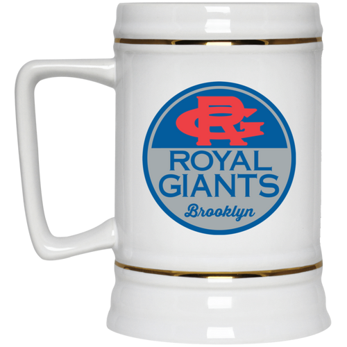 Brooklyn Royal Giants Beer Stein Mug Ceramic 22 Oz. Capacity Negro Leagues Baseball color White