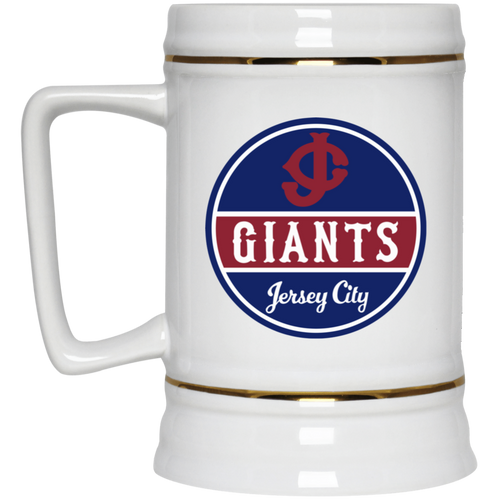 Jersey City Giants Beer Stein Mug Ceramic 22 Oz. Capacity Negro Leagues Baseball color White