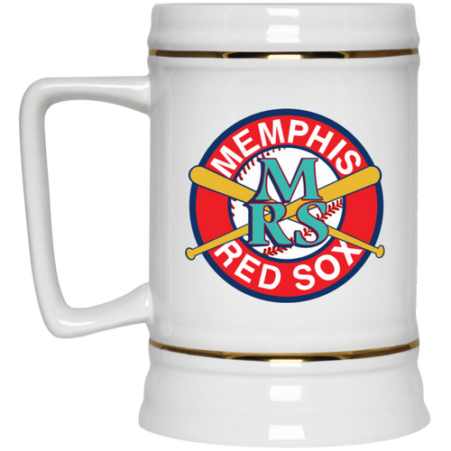 Memphis Red Sox Beer Stein Mug Ceramic 22 Oz. Capacity Negro Leagues Baseball color White