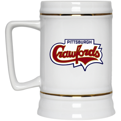Pittsburgh Crawfords Ceramic Beer Stein Mug 22 Oz. Capacity Negro Leagues Baseball color White