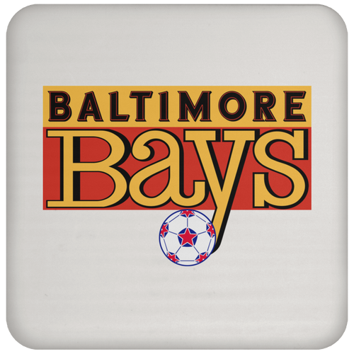 Baltimore Bays NASL Soccer Team Drink Coaster Pad color White