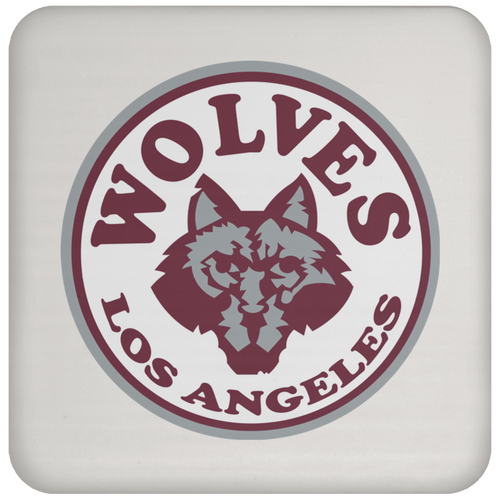 Los Angeles Wolves NASL Soccer Team Drink Coaster Pad color White