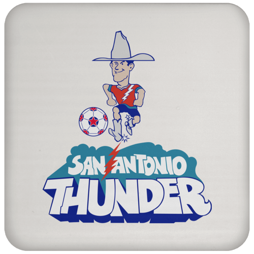San Antonio Thunder NASL Soccer Coaster Drink Pad color White