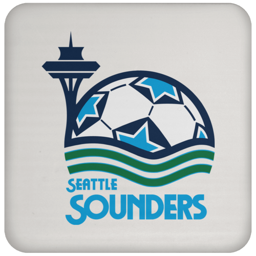 Seattle Sounders NASL Soccer Team Drink Coaster Pad color White