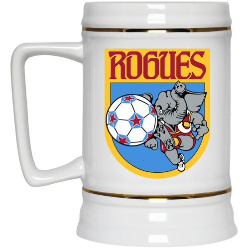 Memphis Rogues NASL Soccer Team Beer Mug Stein Drinkware 22 Oz. Capacity color White