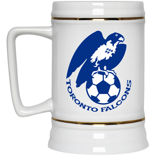 Toronto Falcons NASL Soccer Team Ceramic Beer Stein Mug 22 Oz. Capacity color White