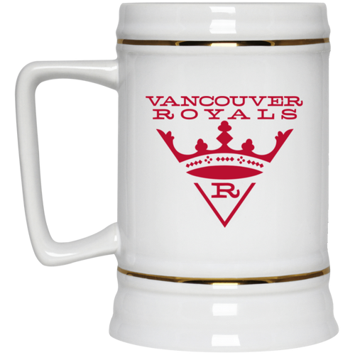 Vancouver Royals NASL Soccer Team Beer Mug Stein Drinkware 22 Oz. Capacity color White