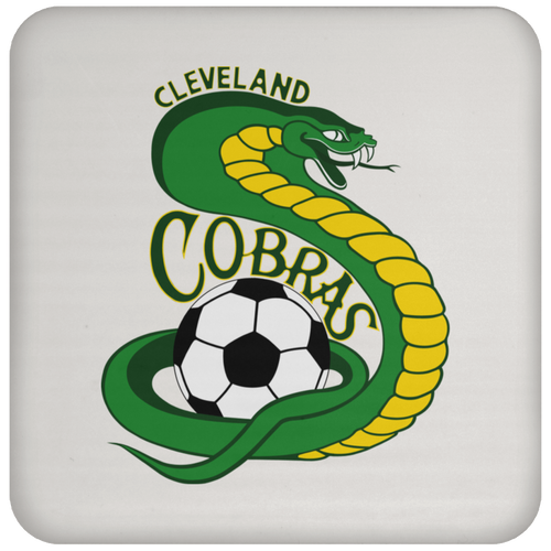 Cleveland Cobras Drink Coaster Table Pad ASL Soccer Team color White