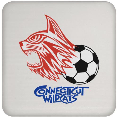 Connecticut Wildcats Drink Coaster Table Pad ASL Soccer Team color White