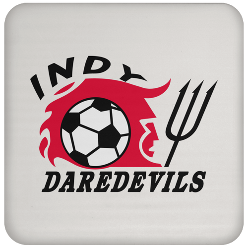 Indianapolis Daredevils Drink Coaster Table Pad ASL Soccer Team color White