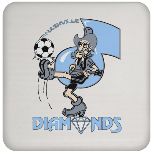 Nashville Diamonds Drink Coaster Table Pad ASL Soccer Team color White