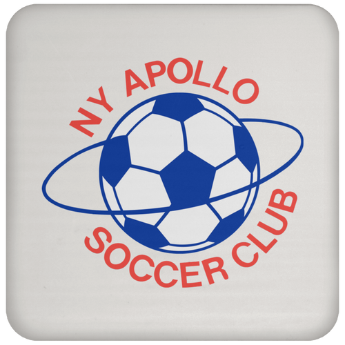 New York Apollo Team Drink Coaster Table Pad ASL Soccer Team color White