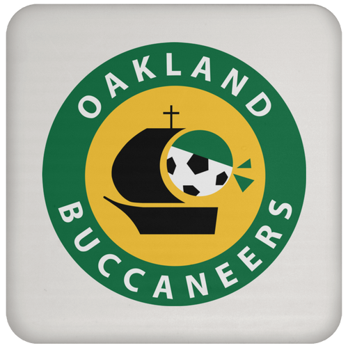 Oakland Buccaneers Team Drink Coaster Table Pad ASL Soccer Team color White