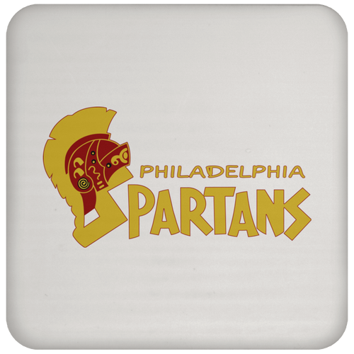 Philadelphia Spartans Drink Coaster Table Pad ASL Soccer Team color White