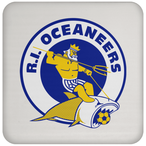 Rhode Island Oceaneers Drink Coaster Table Pad ASL Soccer Team color White