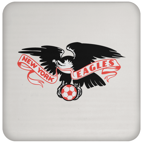 New York Eagles Drink Coaster Table Pad ASL Soccer Team color White