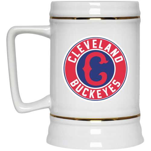 Cleveland Buckeyes Beer Mug Stein Ceramic 22 Oz. Capacity ASL Soccer Team color White