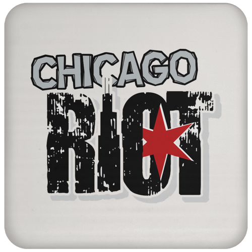 Chicago Riot MISL Soccer Team Drink Coaster color White