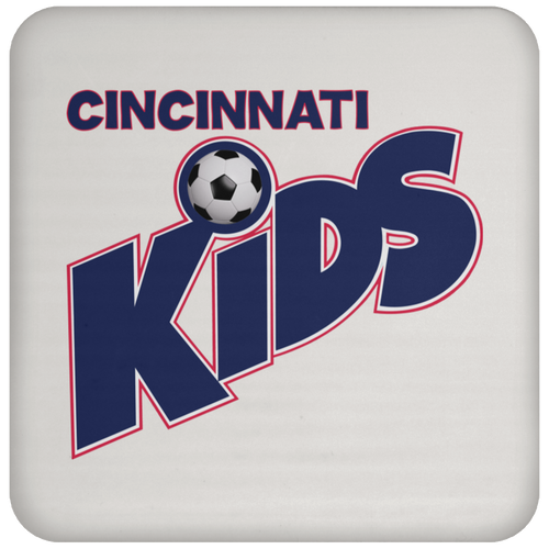 Cincinnati Kids MISL Soccer Team Drink Coaster color White
