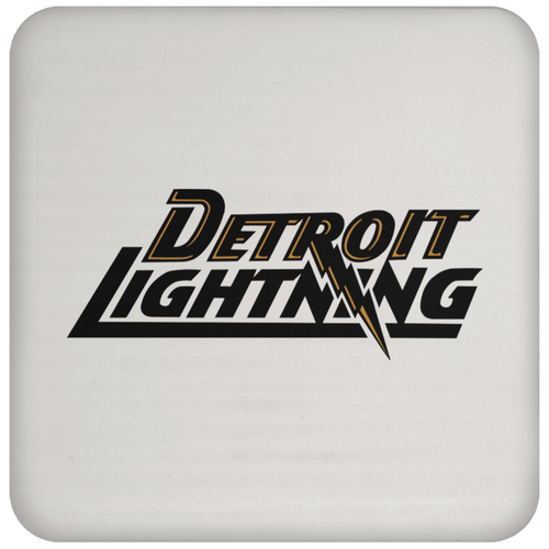 Detroit Lightning MISL Soccer Team Drink Coaster color White