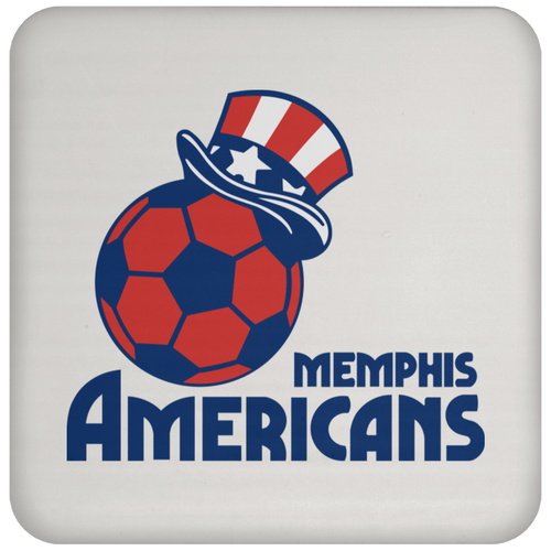 Memphis Americans MISL Soccer Team Drink Coaster color White